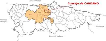 Candamo Mapa