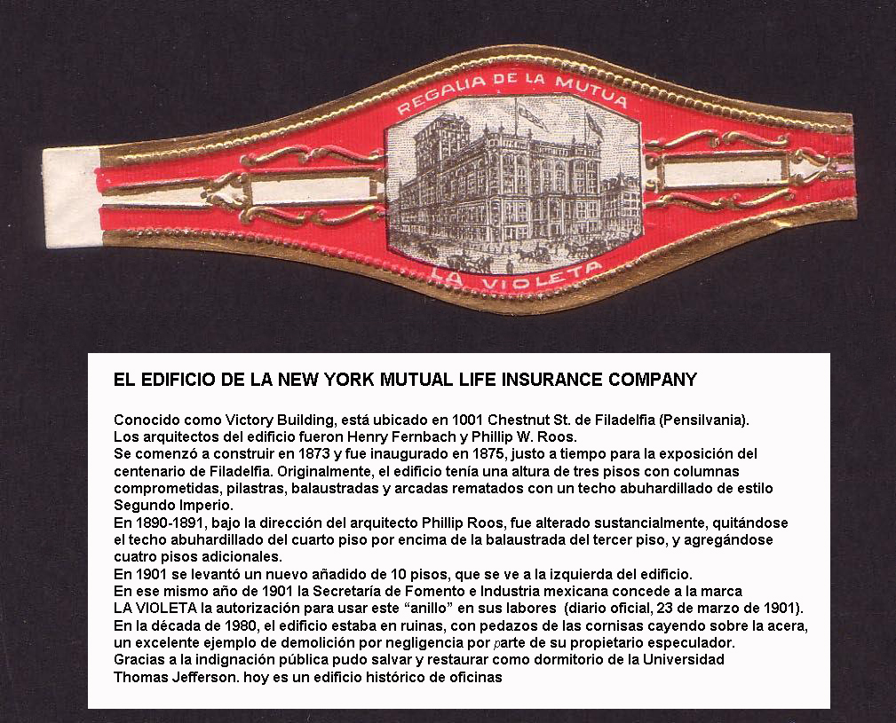 Vitola. Edificio Mew York Mutual Life Insurance Co.